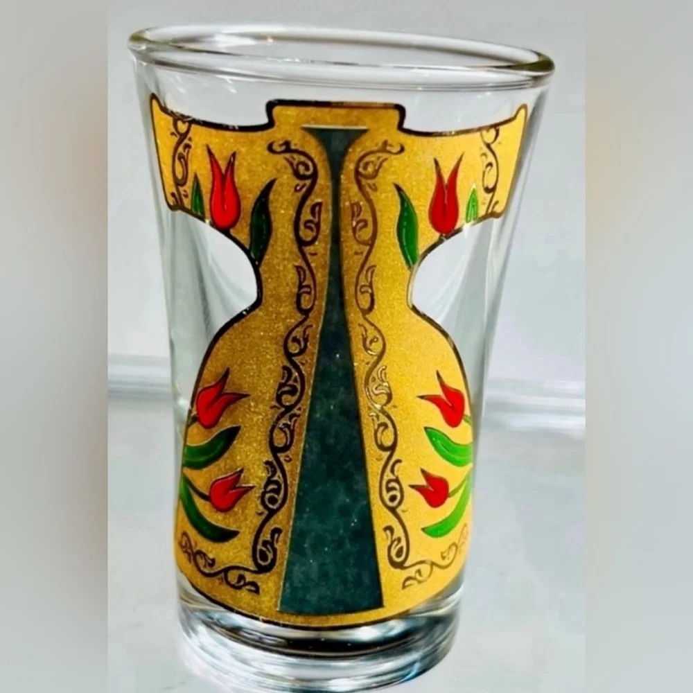 (BRAND NEW) (NWOT) - (1) ITALY SHOT GLASS & (1) ETHNIC NATIVE DRESS SHOT GLASS